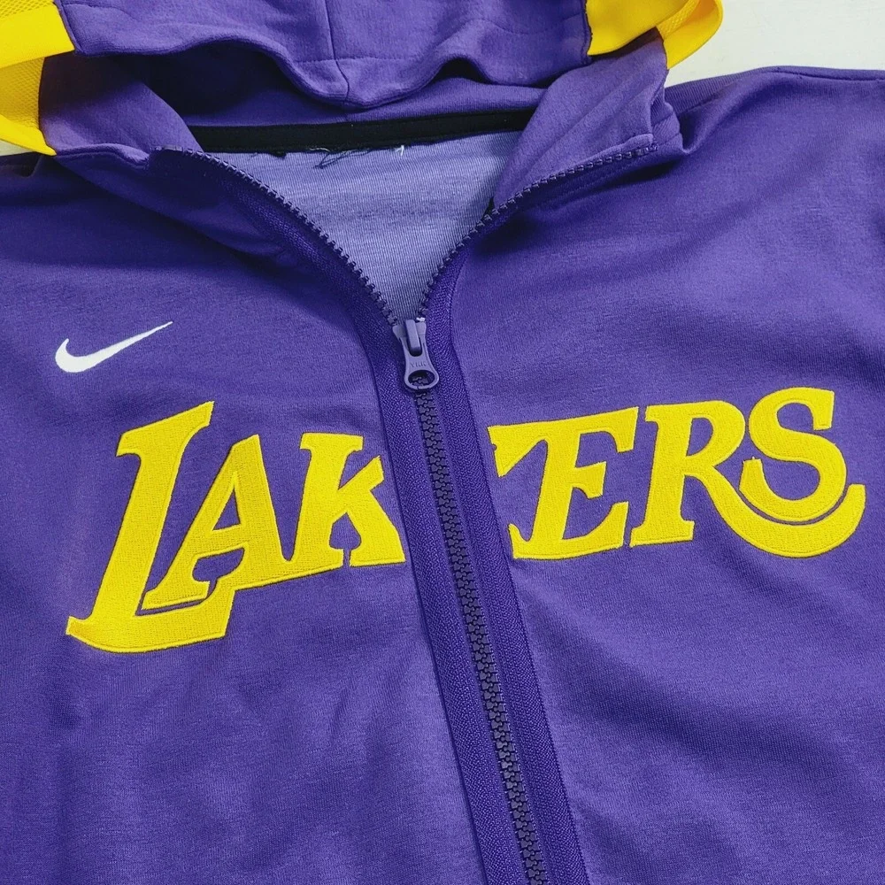 Los Angeles Lakers Showtime Womens Nike Dri-FIT NBA Full-Zip Hoodie Sz M Defect‎